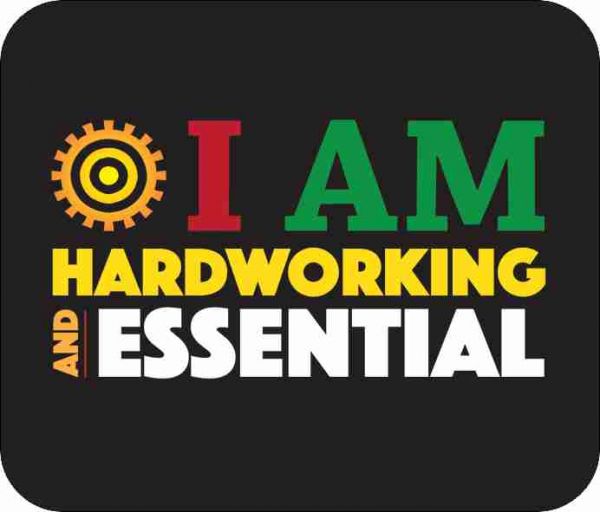 I Am Hardworking and Essential Black Art Mousepad